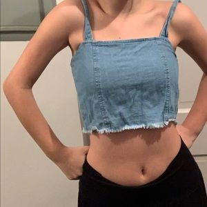 Denim crop top
